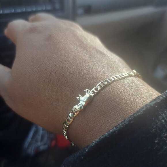 Neiman Marcus Barzel 18k Gold Elephant Eternal Bracelet - Picture 2 of 4